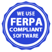 FERPA compliant software blue seal badge
